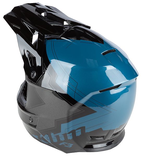 Шлем F3 Helmet ECE Шлем F3 Helmet ECE серо-сине-зеленый
